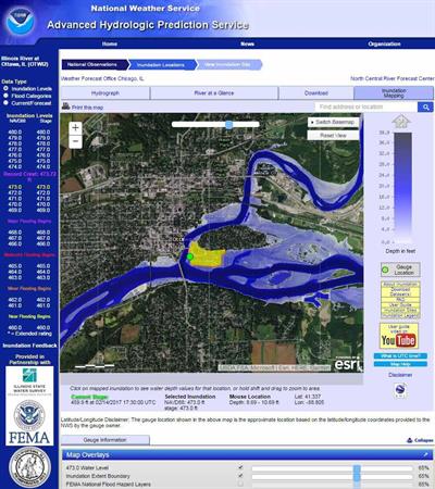 Flood inundation map