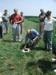 Man Inspecting Observation Well