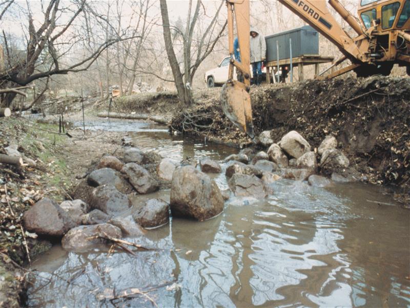 Constructing Riffle, Waukegan River washsb07
