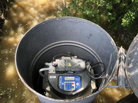 Automatic water pump for sample collection. water pump