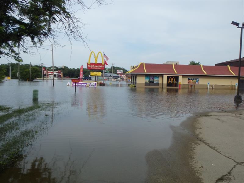 Watseka, Illinois on 7/15/2015 During Flood Event of the Iroquois River. P7150133