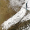 NASA satellite image of snow band