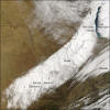 NASA satellite image of snow band