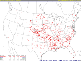 US tornadoes in 2008