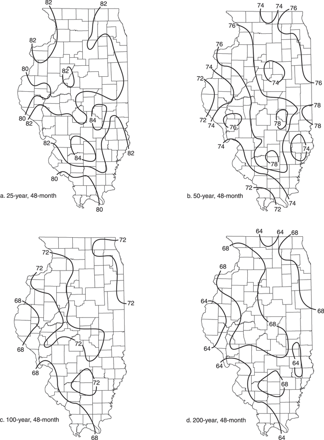 48-month drought map