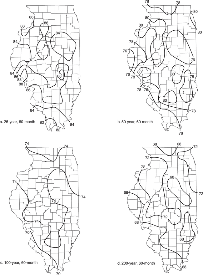 60-month drought map