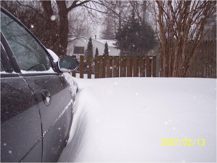 My car stuck in a snow drift - Jim Angel